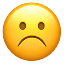 Frowning face emoji