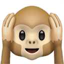 Hear no evil monkey emoji