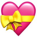 Heart with ribbon emoji