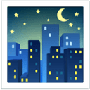 Night with stars emoji