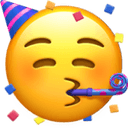 Partying face emoji