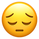 Pensive face emoji