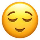 Relieved face emoji