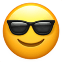 Smiling face with sunglasses emoji