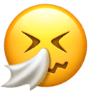 Sneezing face emoji