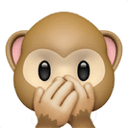 Speak no evil monkey emoji