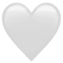White heart emoji