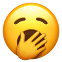 Yawning face emoji