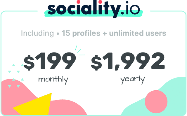 Social media management tools - Sociality.io pricing