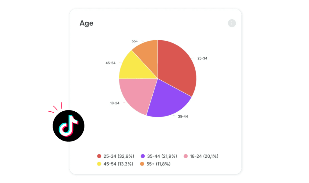 Product Update February 2025 - TikTok Age Demographics Graph