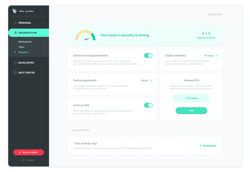 Introducing Security+ at Sociality.io