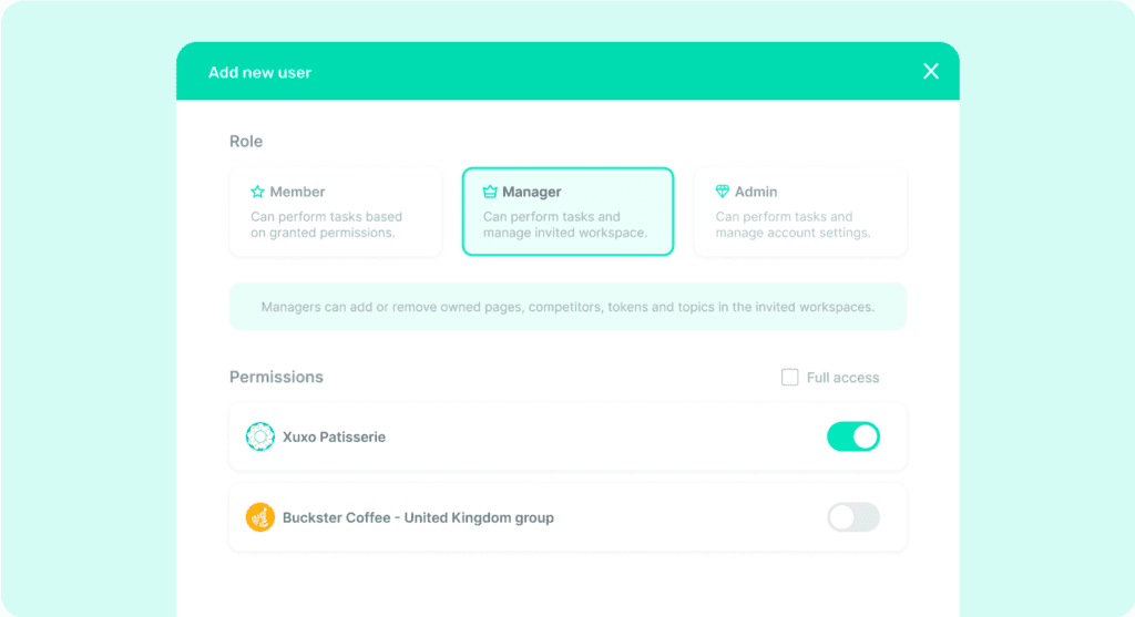 Manager role