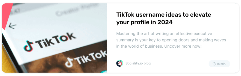 TikTok usernames