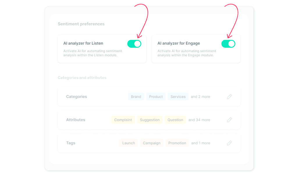 How to enable AI sentiment analysis for Listen and Engage modules - 3