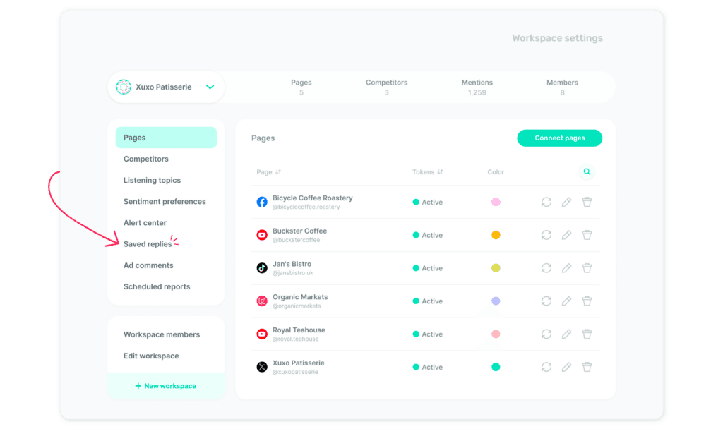 How to assign icons and colors to your saved replies - 2