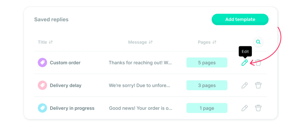 How to assign icons and colors to your saved replies - 3