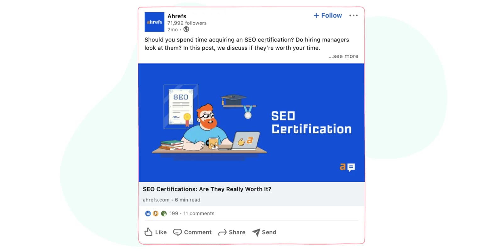 Limit outbound links inside Linkedin posts
