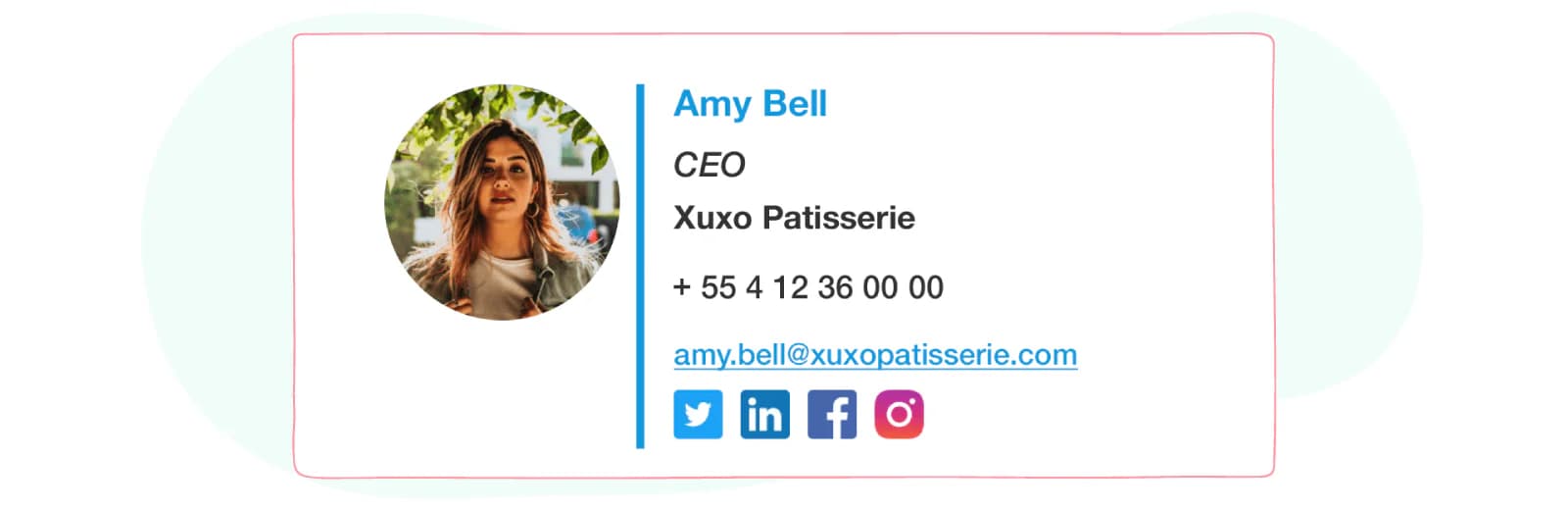 Add links the LinkedIn page to email signature.