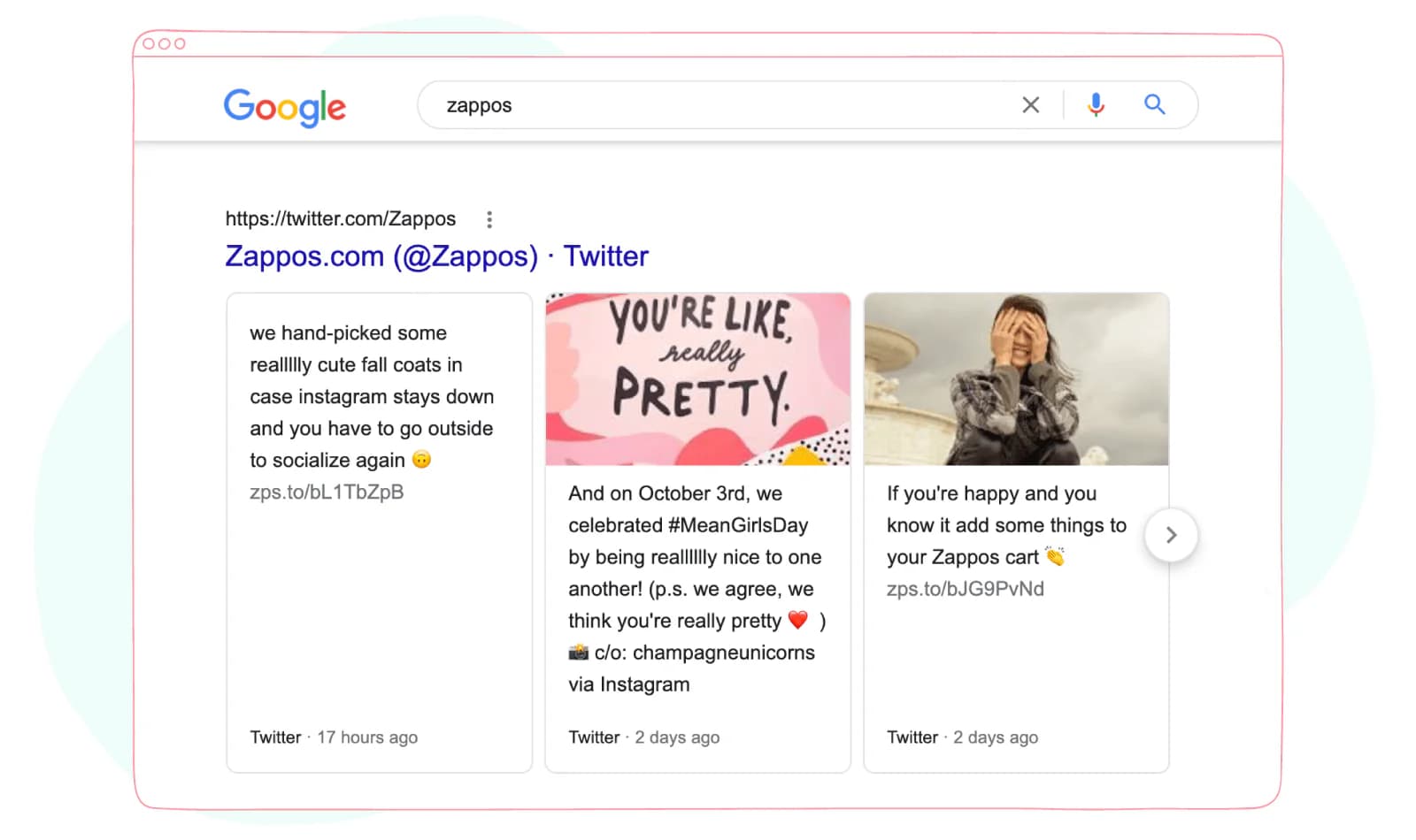 Twitter account of Zappos