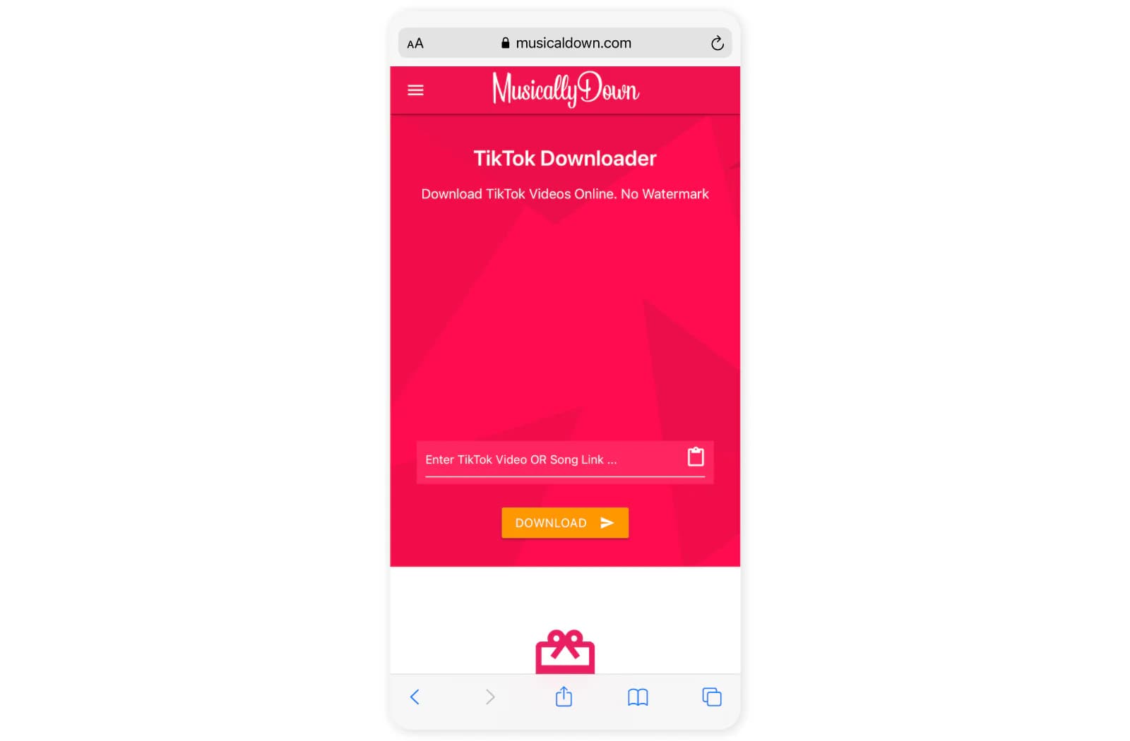 How to download a TikTok video without a watermark using a website - Step 3