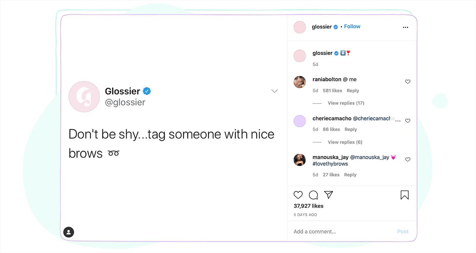 Caption using an emoji in place of a noun mid-sentence