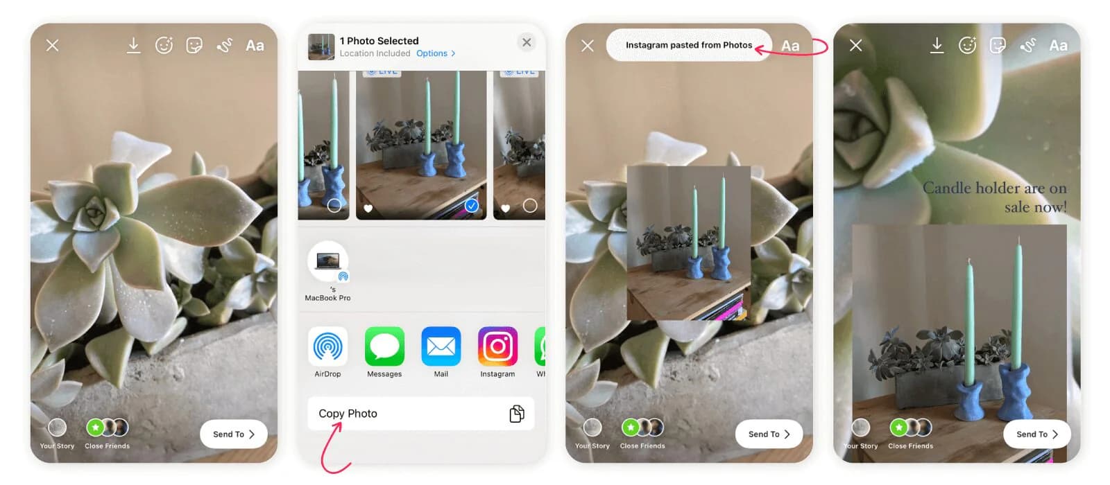 Story copied through the share sheet, then reposted with the sharer’s own commentary