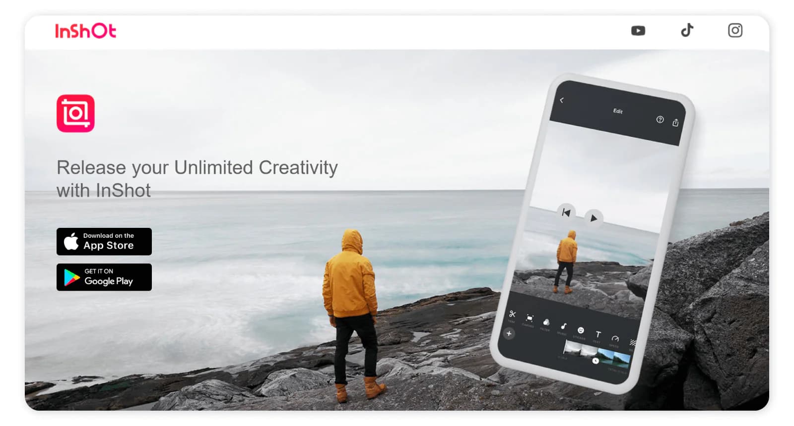 Photo and video editing tools - InShot