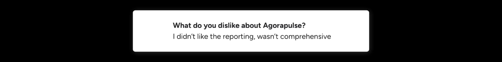 Reviewer says Agorapulse reporting did not meet their needs