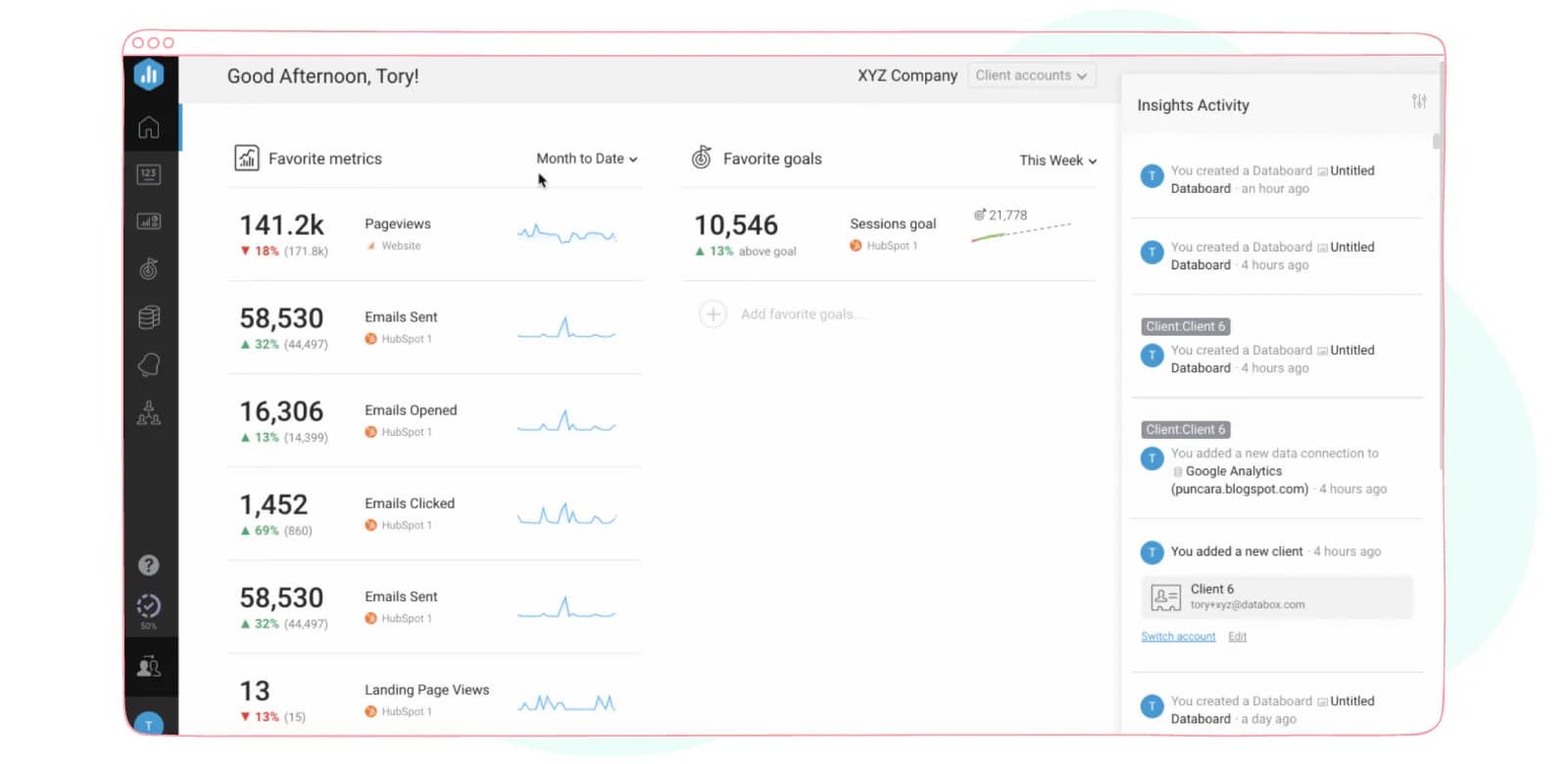Data analytics with Databox