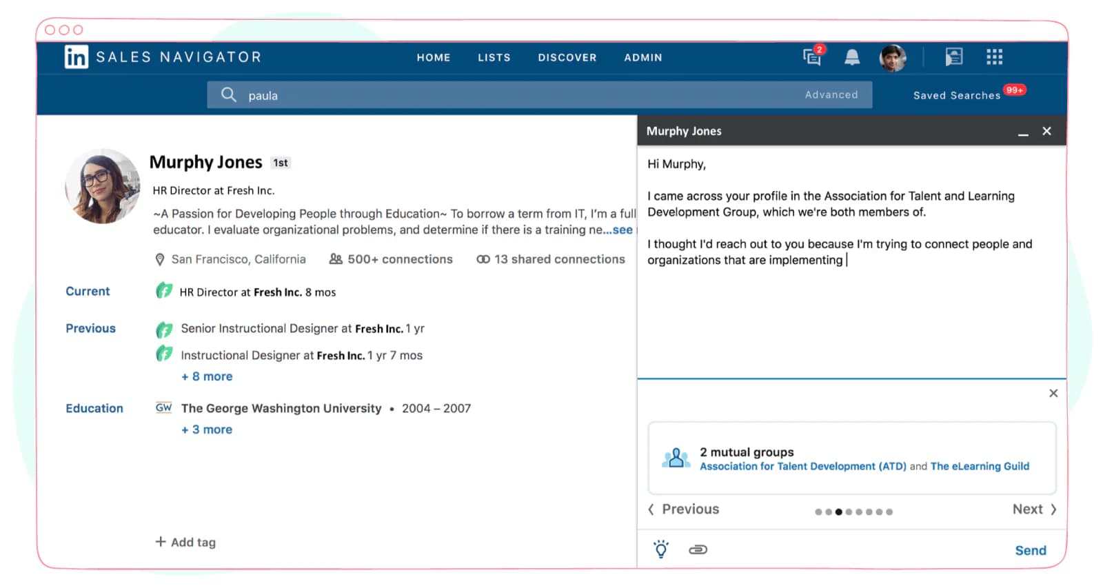 LinkedIn features - InMail
