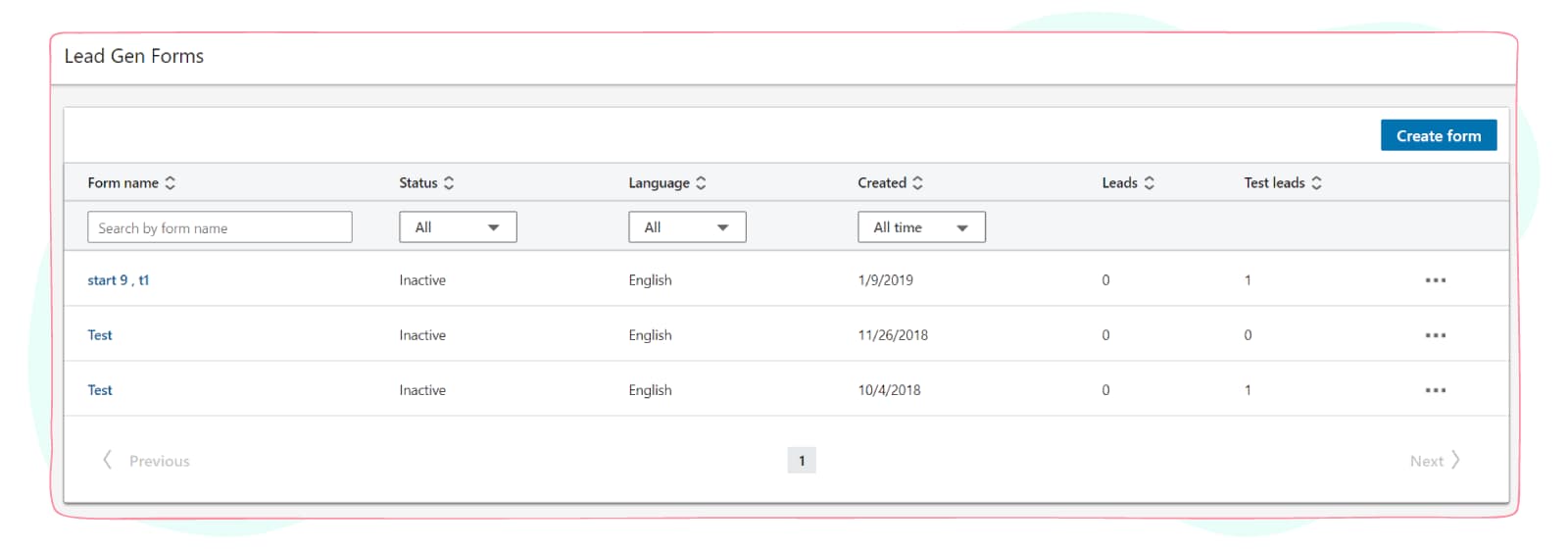 Lead gen forms from LinkedIn