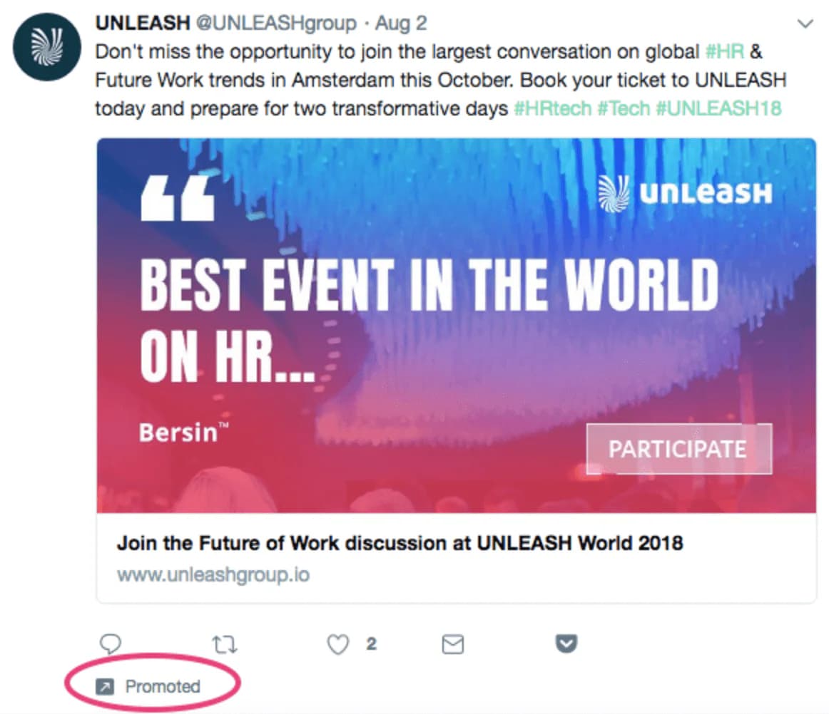 Twitter Ads Promoted