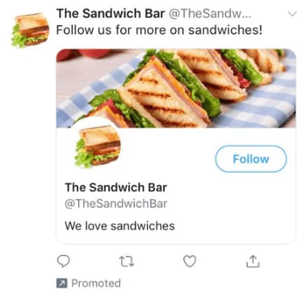 Twitter Ads Sandwich Bar