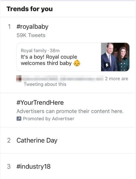 Twitter Ads Promoted Trends