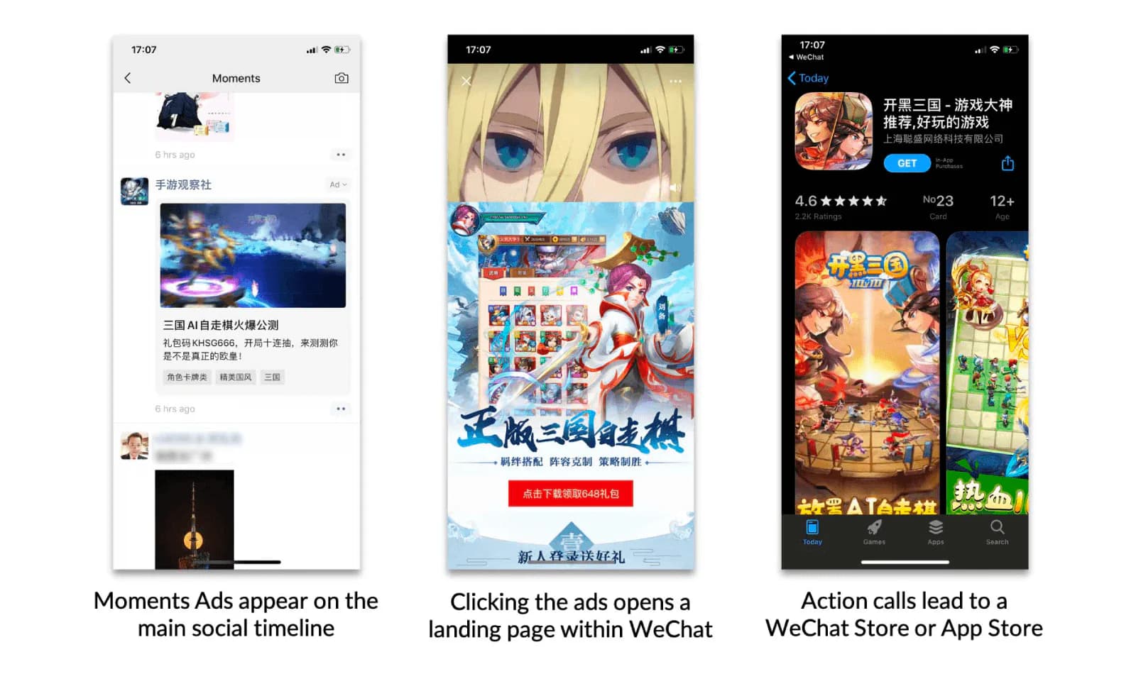 WeChat features for businesses - Advertising
