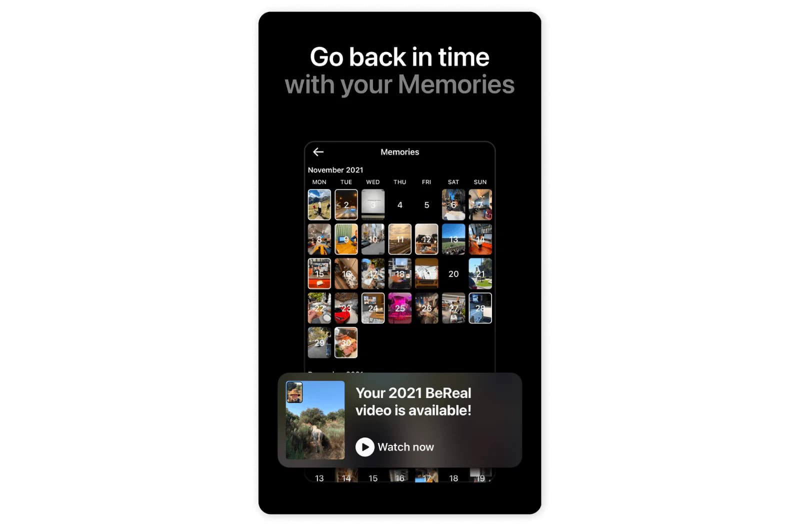 BeReal’s unique features - Memories