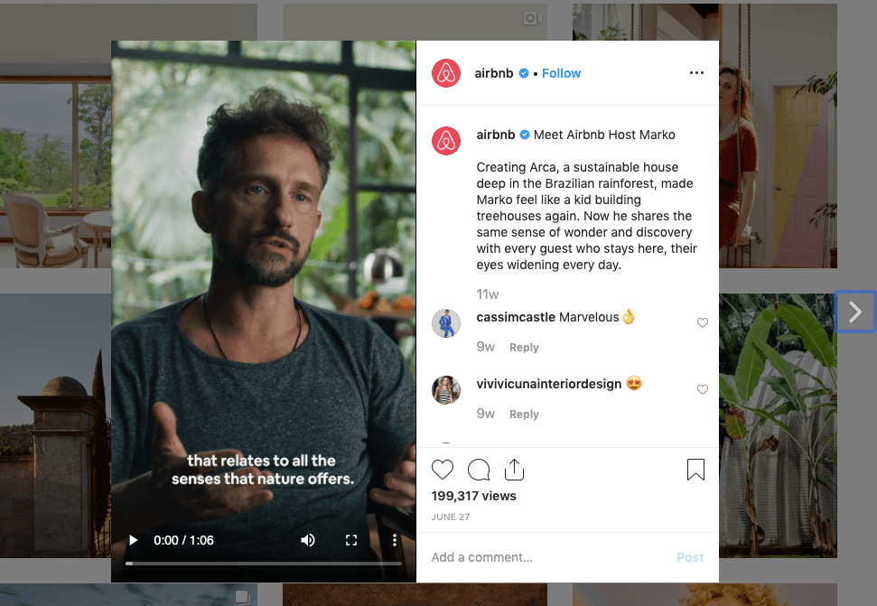 Instagram Airbnb