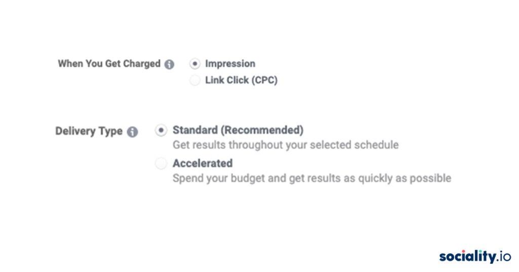 facebook ads delivery type