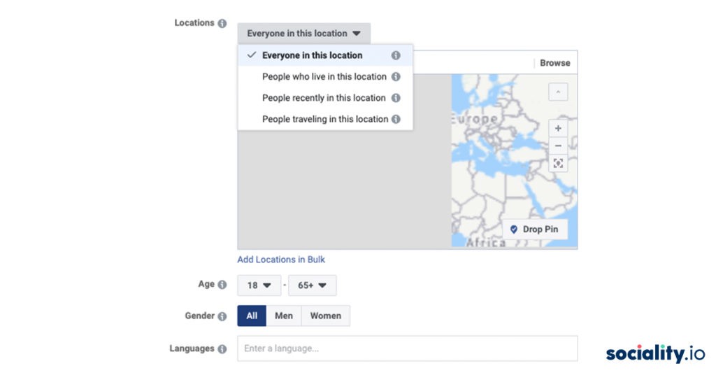 Facebook Ads Locations