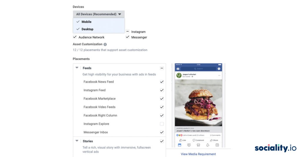 Facebook Ads Placements Preview