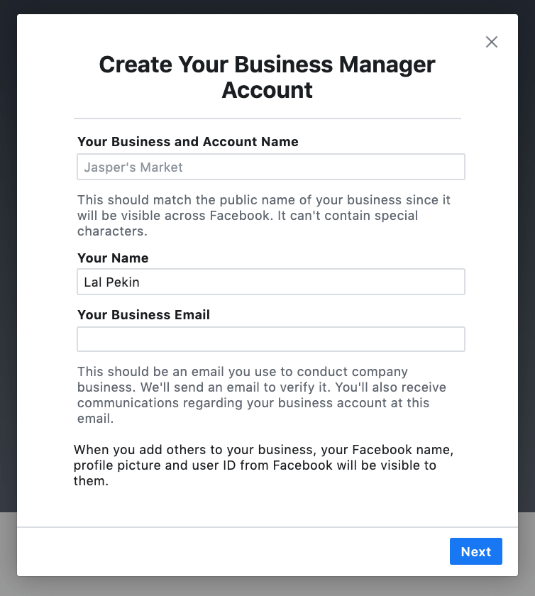 facebook business manager id number