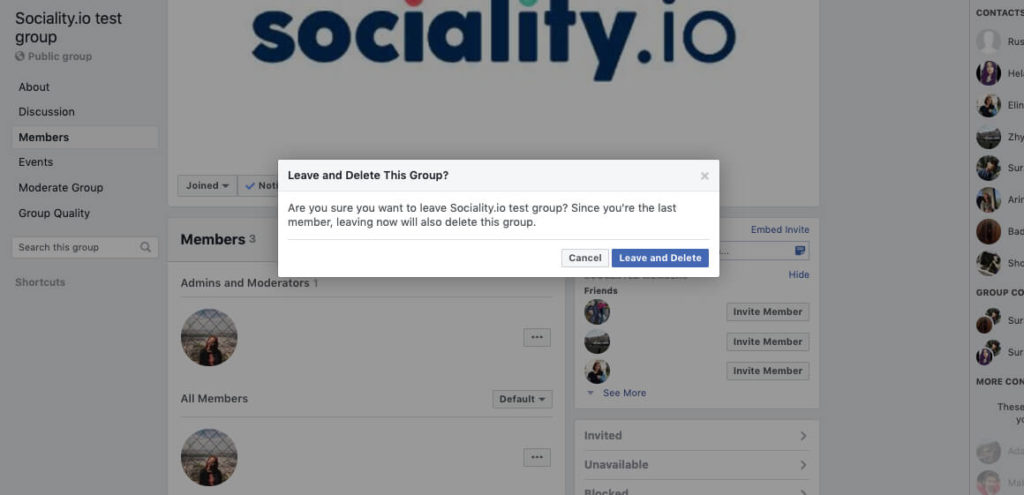 How to Delete a Facebook Group? Sociality.io Blog