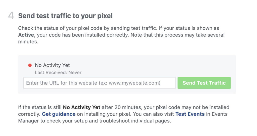 Fb Pixel Send Test Traffic