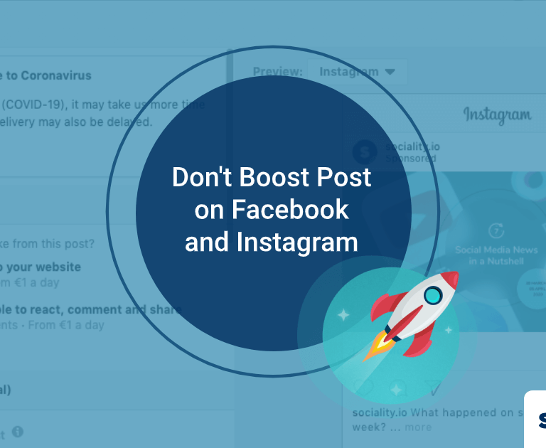 Don’t Boost Post on Facebook and Instagram