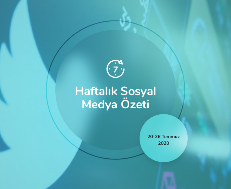 Haftalık Sosyal Medya Özeti: 20 Temmuz — 26 Temmuz 2020