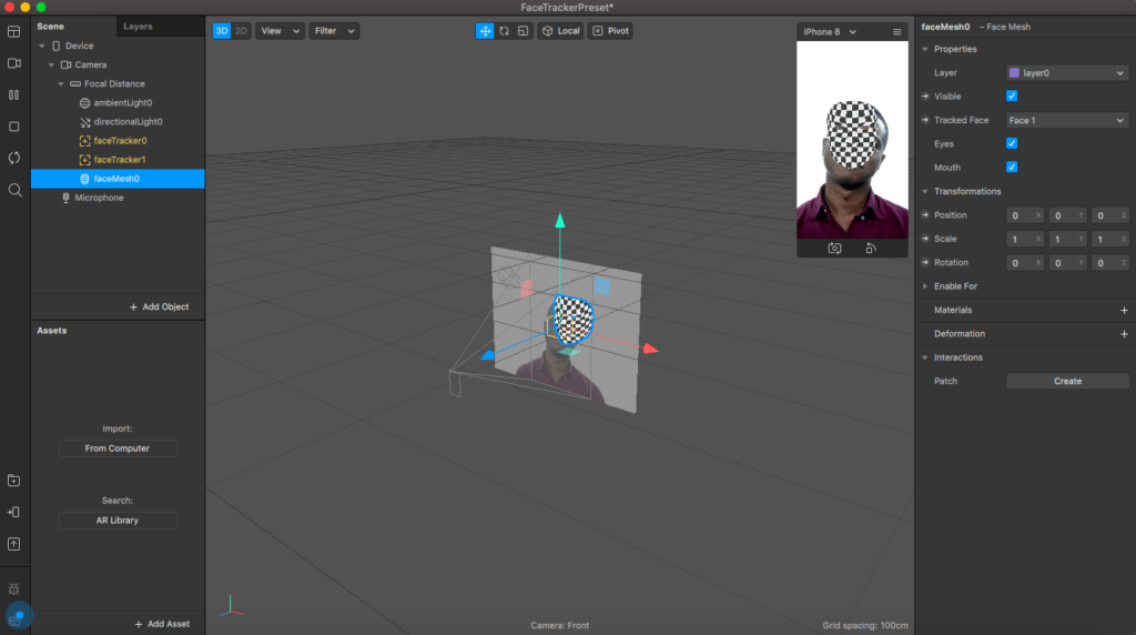 Spark Ar Studio - Cover Eyes or Mouth