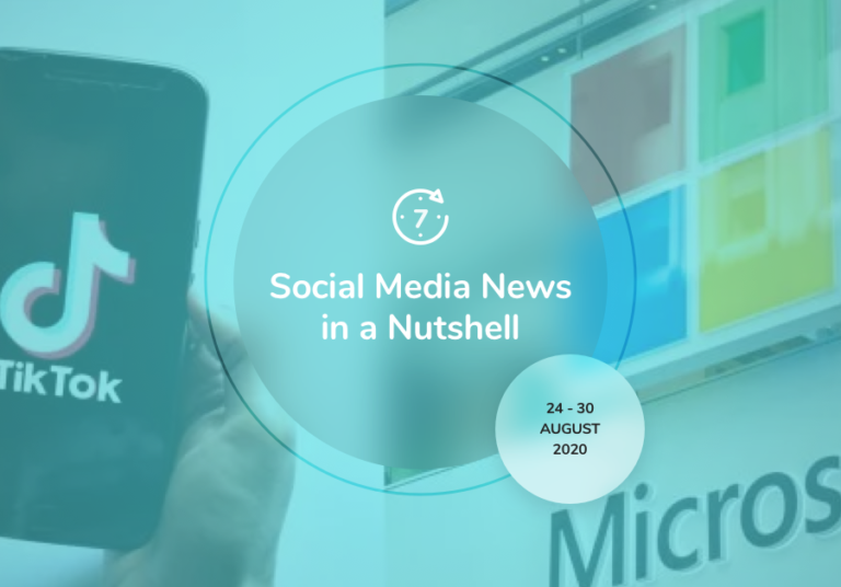 Social Media News in a Nutshell: 24 August — 30 August 2020