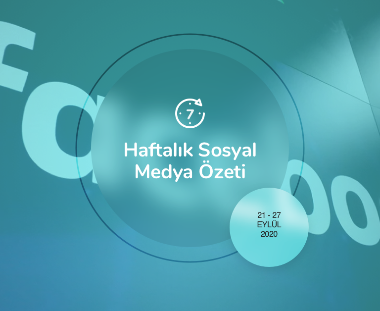Haftalık Sosyal Medya Özeti: 21 Eylül — 27 Eylül 2020