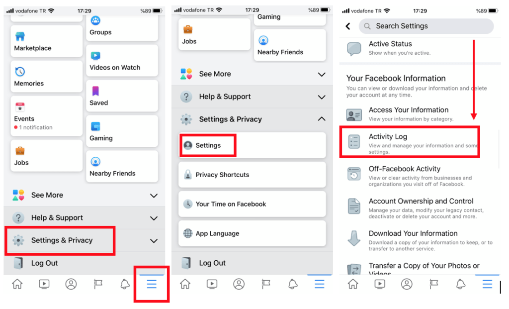 How to unhide Facebook post from mobile app