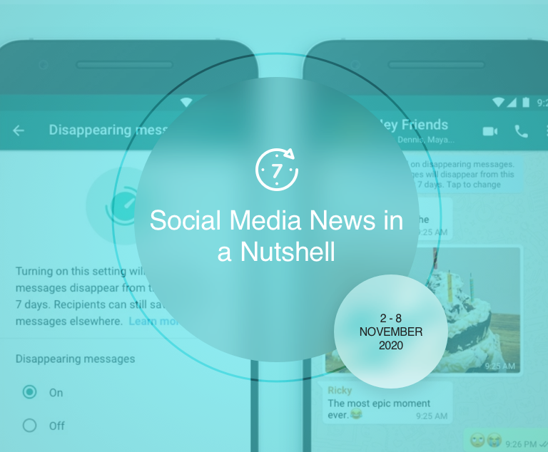 What’s going on in the world of social media this week? 2 — 8 November 2020